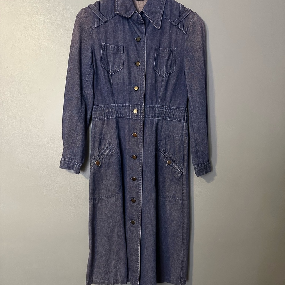 Vintage Denim Shirt Dress